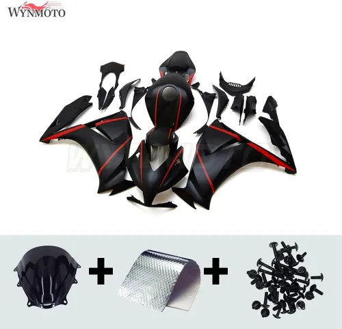 Miniatura 2 de Kit de carenado para Honda CBR1000RR 2012 2016 CBR 1000 RR 13 2014 2015 CBR 1000RR ABS inyección de plástico Carrocería negro mate con líneas rojas