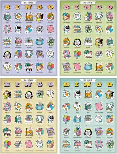 Miniatura 3 de Knock Knock Bingo de baby shower, 12 tarjetas reutilizables para jugar en baby showers
