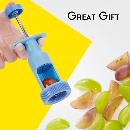 Miniatura 5 de Herramienta de corte de uvas para niños pequeños - Cortador de uvas, herramienta de corte de alimentos en cuartos de uva y tomate para niños