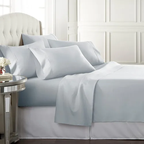 Danjor Linens Juego de sábanas de tamaño completo para adolescentes, sábanas de hotel de alta calidad con 4 fundas de almohada, bolsillos profundos