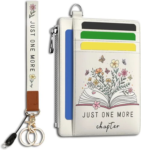 Miniatura 28 de Hancynir Cartera delgada para mujer con soporte para tarjetas de crédito RFID, pequeña mini funda para tarjetas con bolsillo frontal de PU, cartera