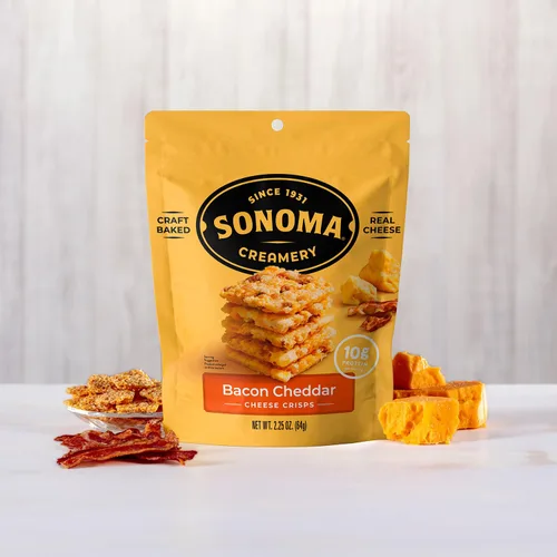 Miniatura 4 de Sonoma Creamery - Chips de Queso, Tocino Cheddar, 2.25 Oz (6 Unidades) Alto en Proteínas Bajo en Carbohidratos Sin Gluten Apto para Keto