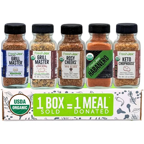 Miniatura 10 de FreshJax Set de Condimentos para Desayuno con Caja de Regalo – 5 Especias Orgánicas para Huevos, Omelettes, Tostadas de Aguacate, Panqueques, Avena