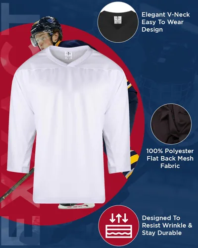 Miniatura 2 de Exxact Sports Camisetas de hockey juvenil para niños, camiseta de práctica de hockey, camiseta en blanco de hockey, camiseta de hockey sobre hierba