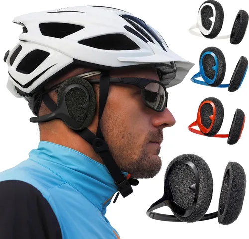 Orejeras deflector de viento para ciclismo - Orejeras con reducción de ruido para ciclistas Negro