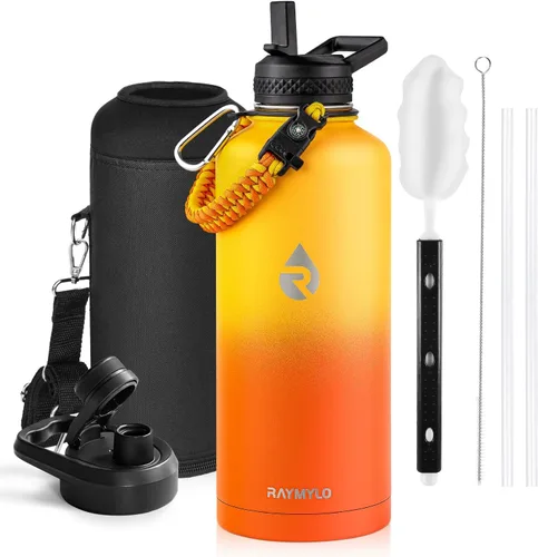 Miniatura 15 de RAYMYLO Botella de agua aislada de 24 onzas, de acero inoxidable con triple pared al vacío (fría durante 48 horas, caliente durante 24 horas), a