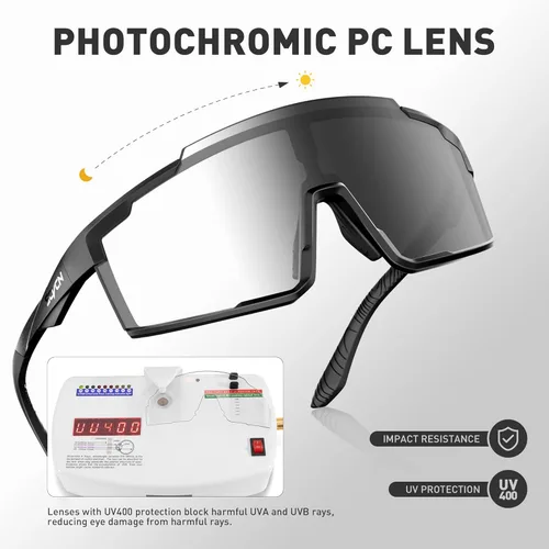 Miniatura 3 de SCVCN Gafas de sol de ciclismo fotocromáticas deportivas para hombres y mujeres, gafas de montaña MTB, protección UV, conducción y correr 1
