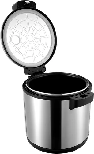 Calentador de arroz eléctrico, calentador de arroz comercial de acero inoxidable resistente, con ajustes de temperatura, olla de arroz, calentador