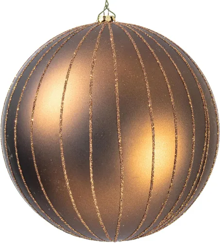Miniatura 53 de Vickerman Adorno navideño de bola de avena mate con purpurina de 5 pulgadas. Incluye 4 piezas por bolsa.