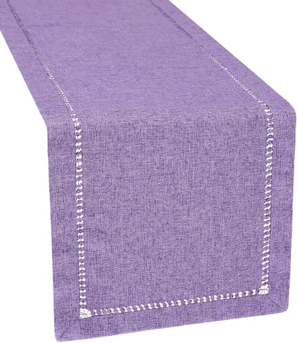 Miniatura 3 de Grelucgo Servilletas rústicas de granja sólidas con vainica, color lavanda lila y morado claro (12 x 12 pulgadas (juego de 4)