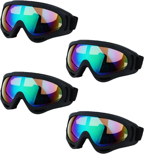Miniatura 13 de LJDJ Gafas de esquí, paquete de 4 – Gafas de snowboard para motocicleta, gafas tácticas de combate militar
