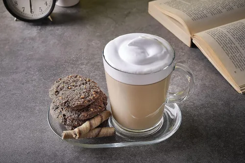 Miniatura 5 de DESTALYA Juego de tazas de café con asas y platillos Tazas de vidrio transparente con mango de 13.52 onzas para bebidas calientes bebidas frías