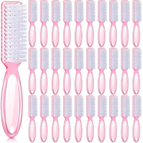Miniatura 11 de Patelai 30 cepillos de uñas para limpieza de uñas, cepillo de limpieza de pedicura para dedos de manos y uñas (negro)