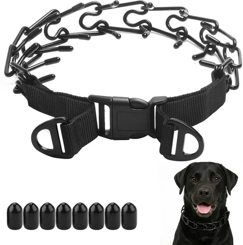 Miniatura 14 de Collares de púas para perros, collar de perro sin tirones, collar de entrenamiento para perros grandes, medianos y pequeños, de acero inoxidable