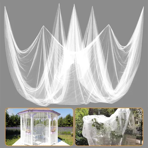 Miniatura 14 de ANPHSIN Mosquitera casi invisible de 65 x 10 pies para patio, pantalla de malla para jardín, porche, balcón, protege la piel y las plantas de Negro