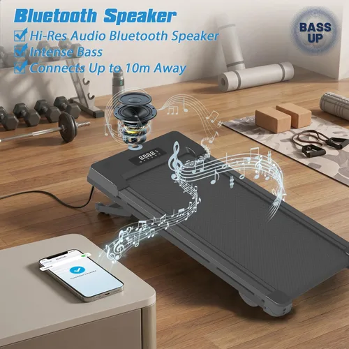 Miniatura 3 de PACEROCKER Walking Pad Treadmill with 12% 9-Level Auto Incline, 450 lbs Capacity Bluetooth Speaker Under Desk Treadmills for Home Hiking, 5 MPH