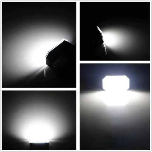 Miniatura 3 de Luz estroboscópica de Halloween, 36 luces LED estroboscópicas blancas superbrillantes, activadas por sonido y control de velocidad de flash, mini