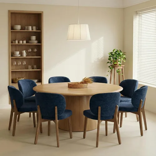 Miniatura 21 de YOUNIKE Silla de comedor con respaldo alto, silla única de cocina estilo moderno de mediados de siglo, silla acentuada sin brazos de tela bouclé