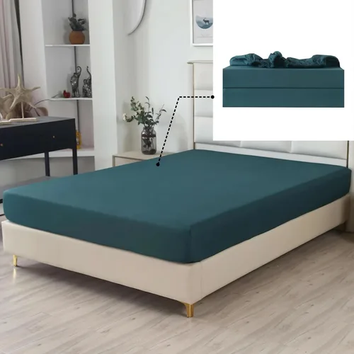 Miniatura 7 de SDIII Sábana bajera ajustable de microfibra cepillada de calidad de hotel, suave y transpirable, tamaño matrimonial, color negro, paquete de 2