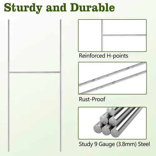 Miniatura 2 de Remiawy Estacas de metal para letreros de patio, 17 x 7 pulgadas, soporte para letrero de patio para suelo al aire libre, paquete de 10 estacas