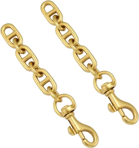 Anbys 2 piezas de correa extensora para bolsa, cadena alargadora de bolsa, forma oblonga, de repuesto, para bolso cruzado, bolso de hombro (oro