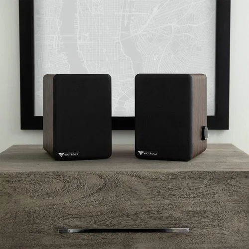Miniatura 7 de Victrola Monitores M1: altavoces de monitor de estantería alimentados, transmisión inalámbrica Bluetooth, sonido estéreo premium, se empareja