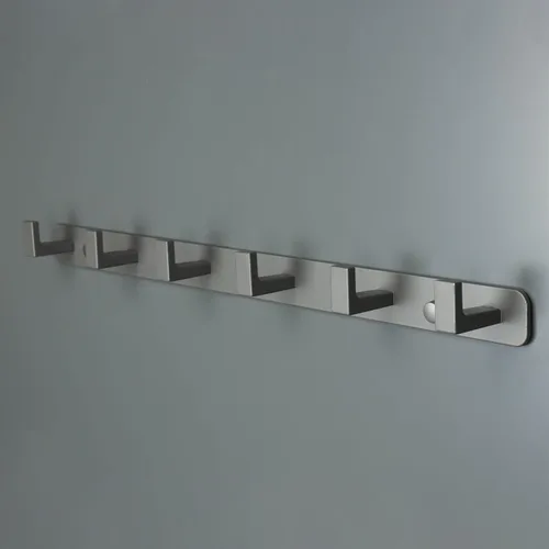 Miniatura 9 de Perchero, 6 Ganchos Triples de Acero Inoxidable Resistente, Ganchos de Pared Montados en la Pared, Barra de Ganchos Rústica para Ropa/Llaves