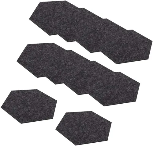 Miniatura 7 de Posavasos de fieltro, 10 posavasos absorbentes para bebidas, antideslizantes, manteles individuales de cerveza y café, fieltro absorbente que