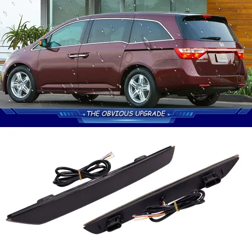 Miniatura 2 de 3 en 1 para 2011 2012 2013 2014 2015 2016 2017 Honda Odyssey Reflector de Parachoques Trasero LED Luz de Freno Señal de Giro Lente Ahumada Luces LED