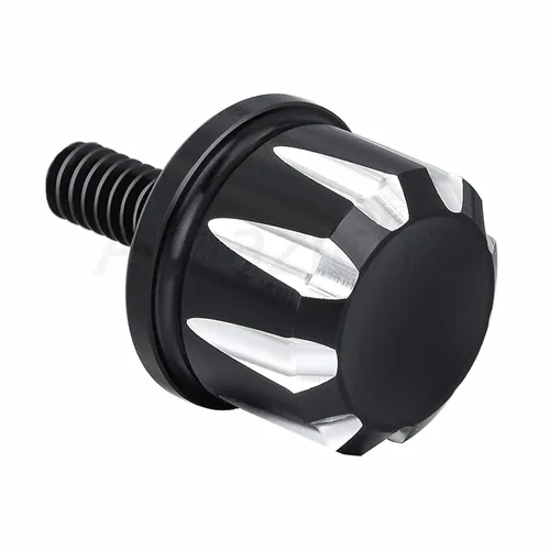 Miniatura 5 de Amazicha Tornillo de tornillo de asiento negro de acero inoxidable compatible con asiento Harley Davidson con rosca de 1/4 "-20
