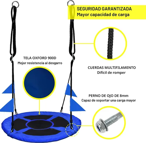 Miniatura 2 de PACEARTH Columpio de árbol de 40 pulgadas, capacidad de peso de 900 libras, 2 correas colgantes adicionales, cuerdas ajustables de múltiples hebras