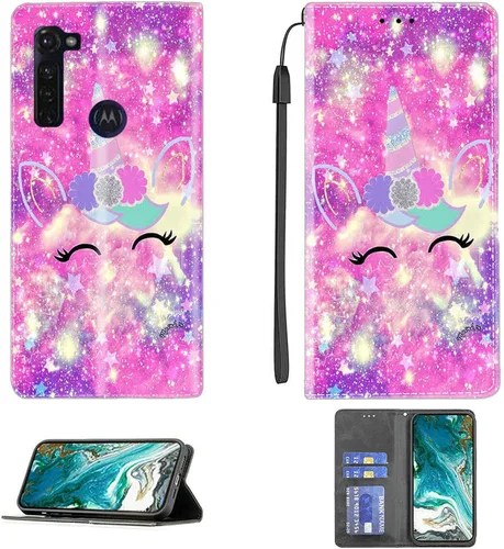 Miniatura 483 de Funda para Moto One Zoom compatible con Motorola One Zoom Phone Case Flip Stand Cover Magnetic Close YHD