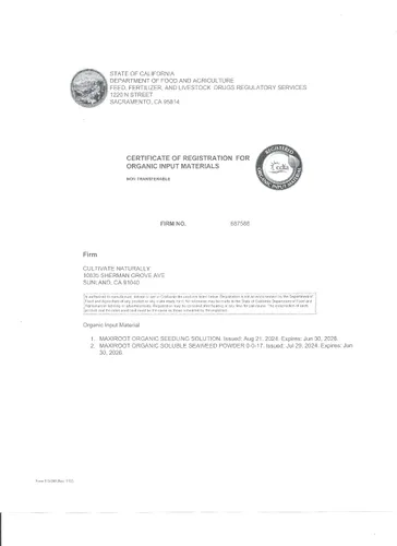 Miniatura 4 de Polvo soluble orgánico de algas marinas 0-0-17, CDFA OMI registrado (1 libra) para césped, huertos, arbustos y árboles