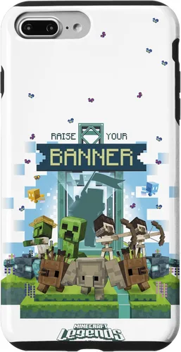 Miniatura 12 de Minecraft Legends Raise Your Banner Mobs Group Shot - Carcasa para iPhone 17