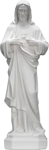 Estatuas blancas del Sagrado Corazón de Jesús Made in Italy/Imagenes Blancas Sagrado Corazon de Jesus Hecha e Italia 31"