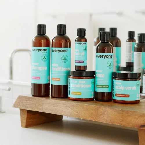Miniatura 5 de Everyone Hair Care Conditioner - Coconut & Lemon Mighty, botella de 12 onzas líquidas, acondicionador hidratante para lavar y dejar en casa