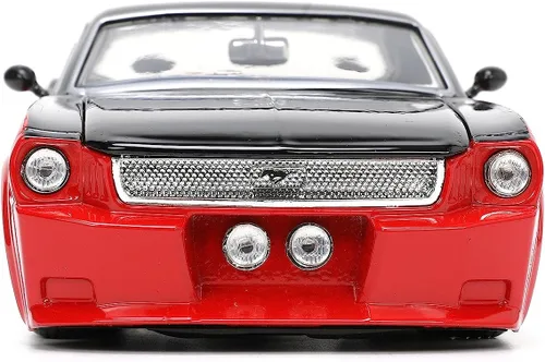 Miniatura 3 de Jada Big Time Muscle 1:24 1965 Ford Mustang - Auto fundido a presión (rojo/negro)