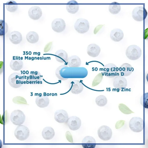 Miniatura 4 de Purity Products MagBlue + Ultimate H.A. - MagBlue (tamponado con quelato de bisglicinato de magnesio + vitamina D3 + arándanos orgánicos + más)