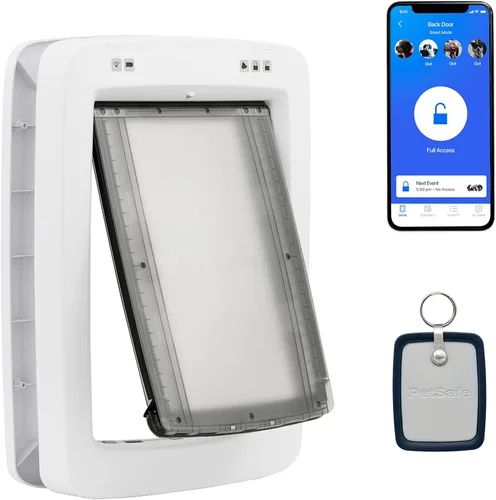 Miniatura 2 de Puerta para mascotas PetSafe SmartDoor controlada por aplicación (grande), hecha para múltiples mascotas, entrada y salida selectiva, control a
