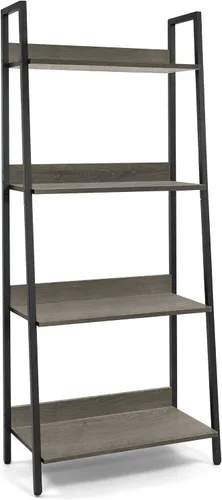 Miniatura 8 de CAPHAUS Estantería de Escalera de 4 Niveles, Estante Independiente de 24 Pulgadas de Ancho, Estantería Librero de Almacenamiento Organizador, Gris