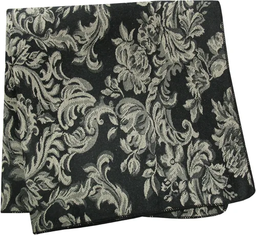 Miniatura 2 de Ultimate Textile Miranda Damask - Servilletas de tela negra de damasco, 17 x 17 pulgadas (juego de 24), cuadradas, lavables, de algodón y poliéster