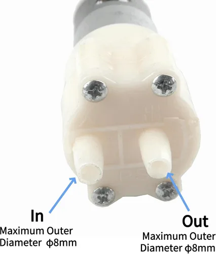 Miniatura 4 de CONQUERALL Bomba autocebante de diafragma DC 24V 385, pequeña bomba de agua eléctrica con tubería de agua adecuada para bebederos y modelos
