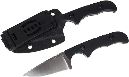 Miniatura 8 de MASALONG kni232 EDC 9Cr14MOV Cuchillo de acero inoxidable duro Cuchillos de hoja fija para acampar (punta pequeña A)