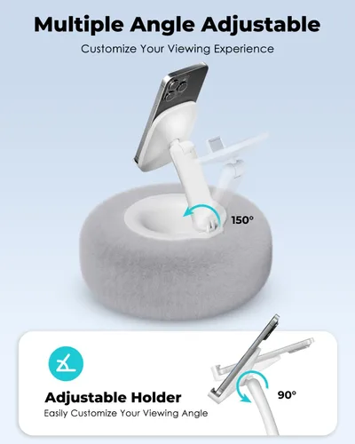 Miniatura 3 de Viozon Soporte para teléfono para cama, mini soporte para Kindle con forma de almohada, compatible con Kindle/teléfono de 3.5-7" con cuenco pequeño