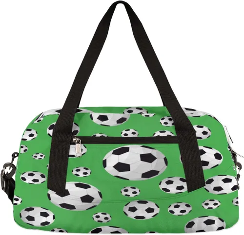 Bolsa de lona para niños y niñas, adolescentes, impermeable, para gimnasio, deporte, bolsa de baile, Patrón de fútbol de fútbol