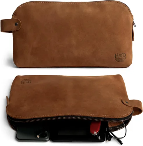 Miniatura 7 de Hide & Drink, Bolsa grande rústica multiusos para cables y cargadores, bolsa de viaje, bolsa multiusos, cuero de grano completo, hecho a mano