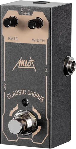 AKLOT - Pedal de coro clásico, pedales de efectos de guitarra eléctrica, mini tipo individual DC 9V True Bypass Brida clásica