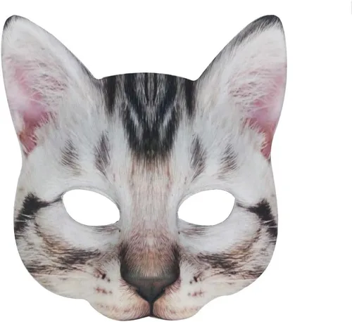 1 máscara de gato realista de Halloween, máscara de gato para Halloween, Navidad, Pascua, accesorio de fiesta de disfraces Máscara de gato estilo F