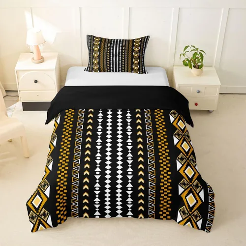 Miniatura 39 de Erosebridal Bohemian Duvet Cover Twin Country Southwestern Comforter Cover for Kids Teens Boho Aztec Arrows Diamond Bedding Set Black Gray Geometric