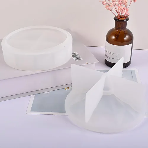 Miniatura 4 de Molde de silicona para tarro con tapa, caja de almacenamiento de silicona apilable de varias capas para fundición de resina epoxi, caja